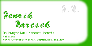 henrik marcsek business card